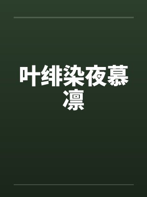 叶绯染夜慕凛