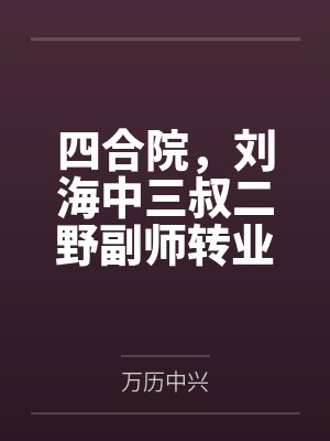 四合院，刘海中三叔二野副师转业