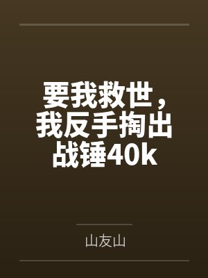 要我救世,我反手掏出战锤40k 要我救世,我反手掏出战锤40k