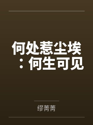 何处惹尘埃:何生可见 何处惹尘埃:何生可见